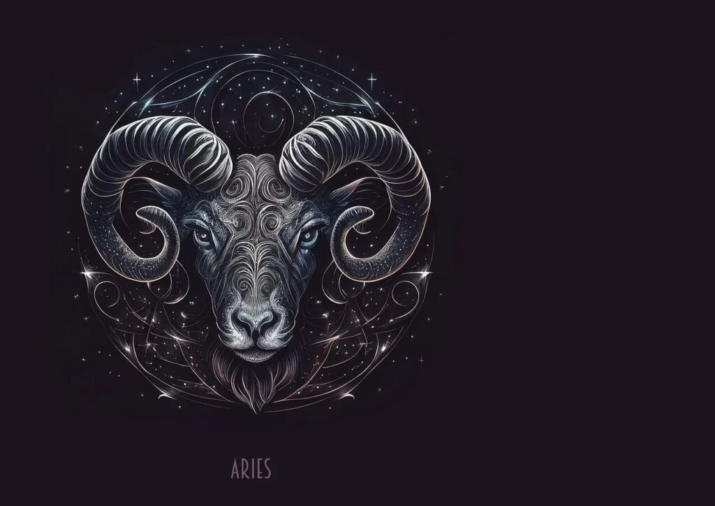 Aries Illustration Artwork for Astrological Signs and Dates