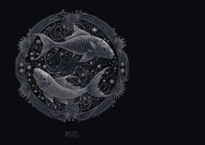Pisces Illustration Artwork for Astrological Signs and Dates