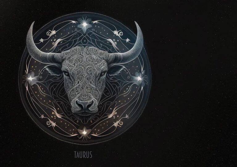 Taurus Illustration Artwork for Astrological Signs and Dates