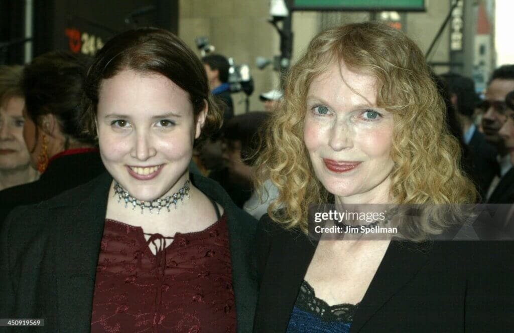 Opening Night of Gypsy - Arrivals - May 1, 2003Mia Farrow and daughter Malone during Opening Night of Gypsy - Arrivals - May 1, 2003 at Shubert Theatre in New York, New York, United States. (Photo by Jim Spellman/WireImage)