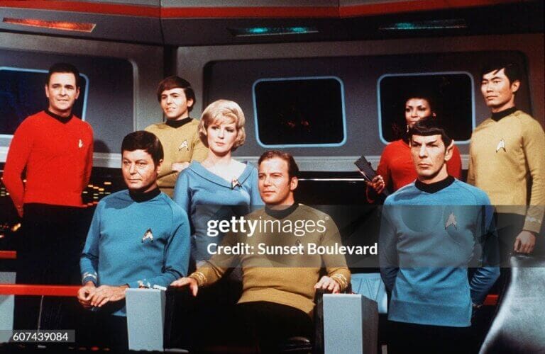 First Contact Day On the set of the TV series Star Trek On the set of the TV series Star Trek (Photo by Sunset Boulevard/Corbis via Getty Images)