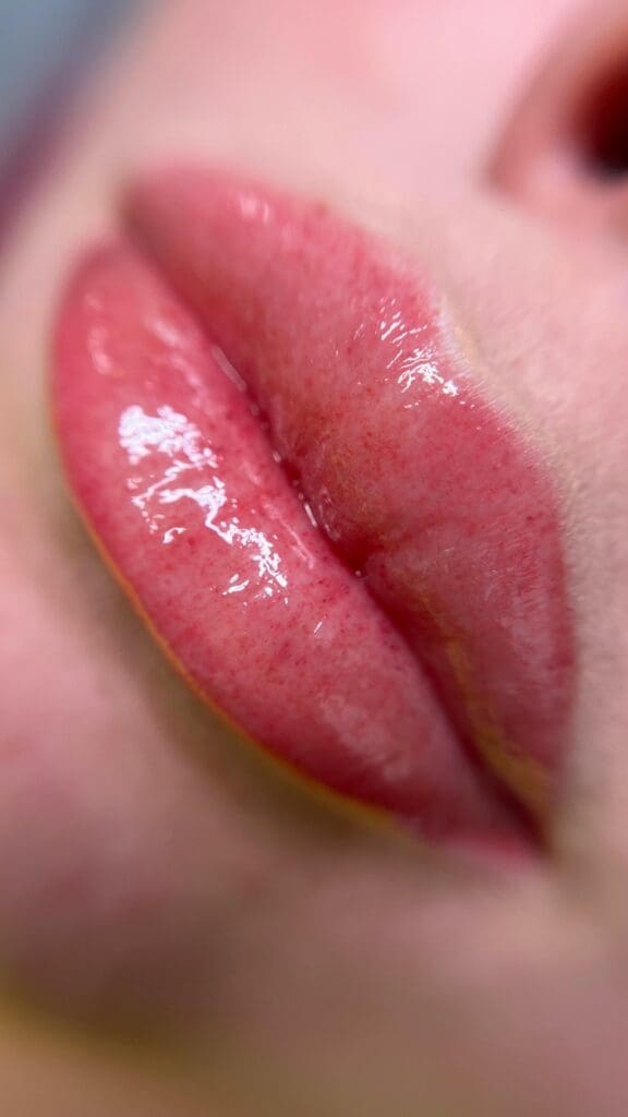 Lip gloss- glossy lips
