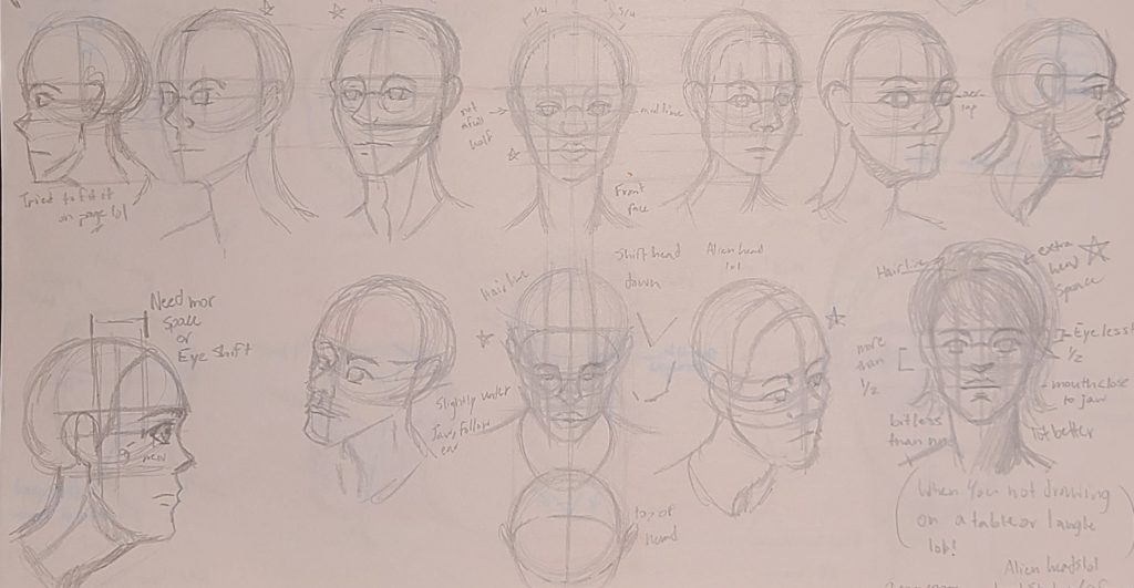 Vitta Chin Head Sketches