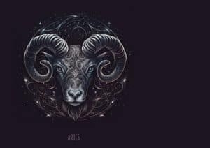 Aries Illustration Artwork for Astrological Signs