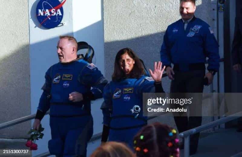 Butch Wilmore (L) and Suni Williams stuck in space indefinitely after launch of Boeing Starliner.