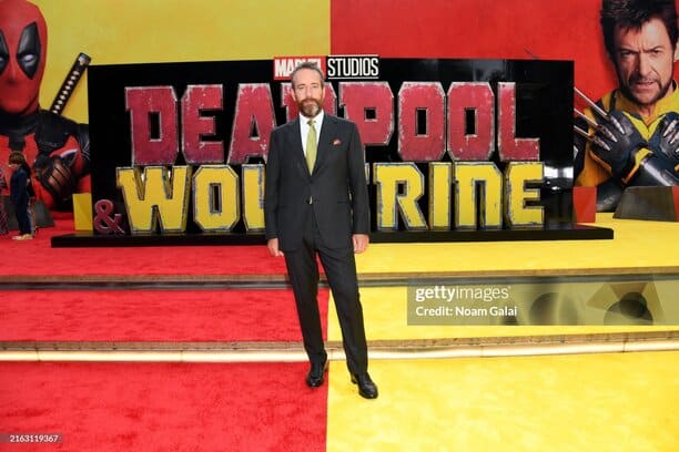 Matthew Macfadyen at the Deadpool & Wolverine premiere red carpet, years after starring in Pride and Prejudice.