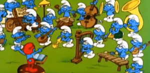 Scene from The Smurfs intro