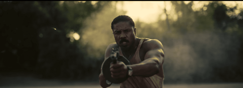 Screenshot of Michael B. Jordan as Smoke in Ryan Coogler's new movie Sinners.