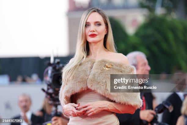 Angelina Jolie on "Maria" Red Carpet - The 81st Venice International Film Festival