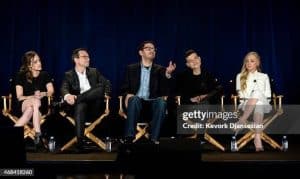 Cast of Mr. Robot at a NBCUniversal Press Day event. 