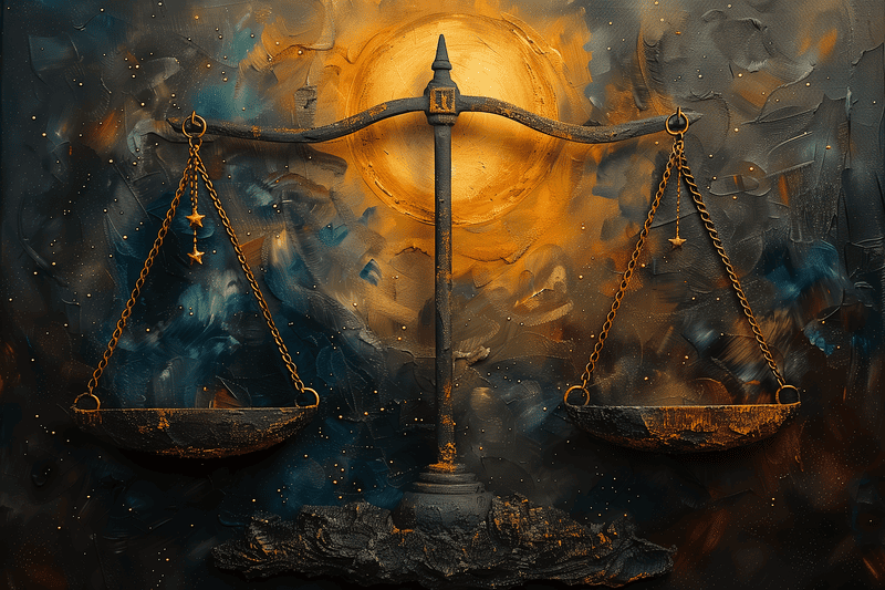 Libra Horoscope, courtesy of https://pixabay.com/illustrations/libra-balance-astrology-moon-night-8756539/