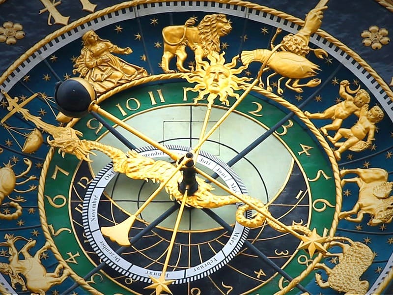 Libra Horoscope, courtesy of https://pixabay.com/photos/astronomical-clock-clock-time-date-408306/