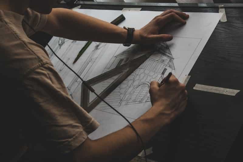 Animator's desk using hand drawn technique