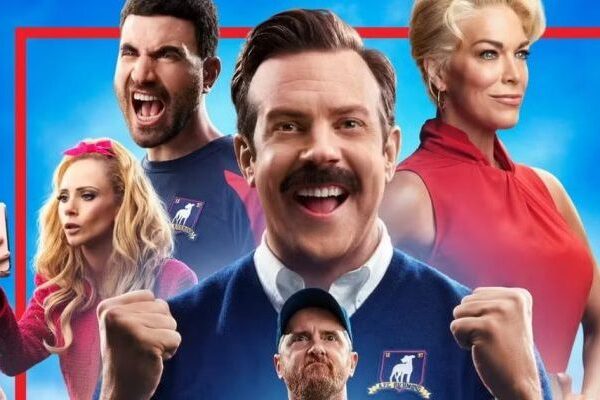 Jason Sudeikis and the cast of Ted Lasso. Photo courtesy of Apple TV.