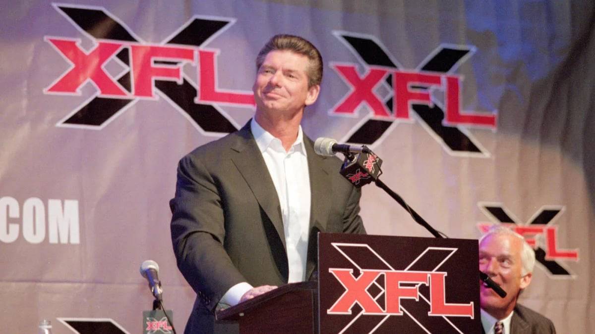 failed celebrity businesses, vince mcmahon with XFL courtesy of getty images