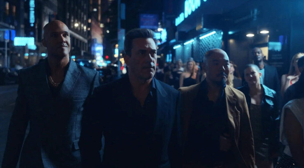 Jon Hamm in a compelling scene from Your Friends & Neighbors, a new Apple TV+ show.