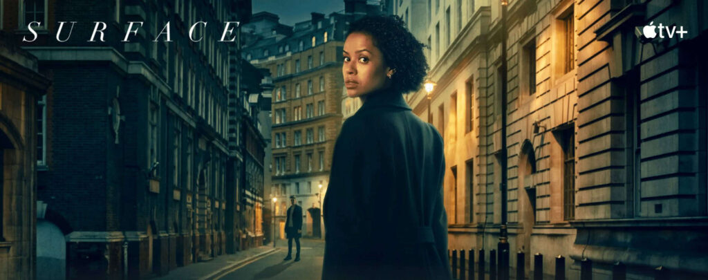 Gugu Mbatha-Raw in a suspenseful scene from Surface, a psychological thriller Apple TV+ show.
