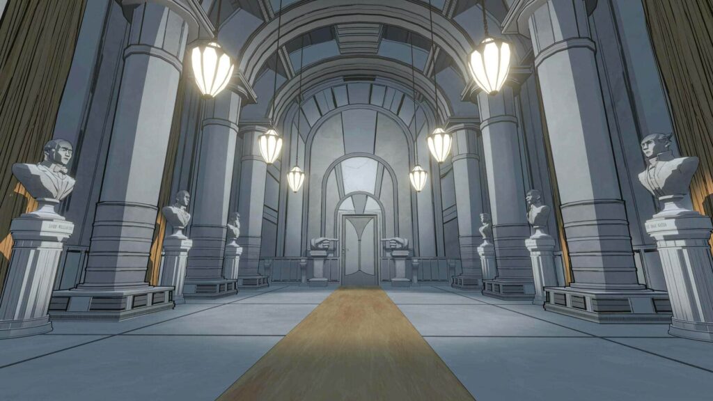 the Blue Prince grand foyer