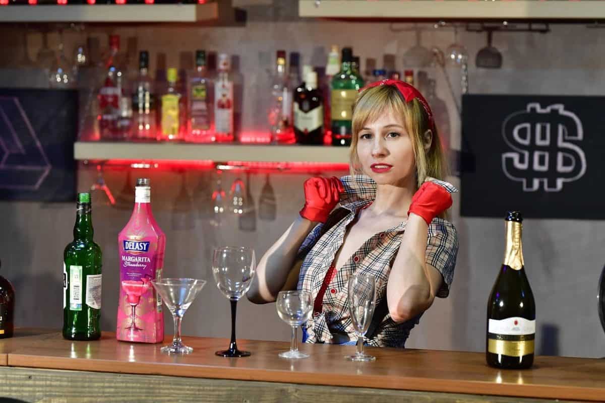 bar, the pub, bar counter, pin up, young woman, yoke, retro, bartender, wine, alcohol, tequila, tequila, tequila, tequila, tequila, tequila