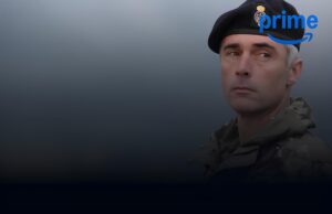 Amazon prime video promotional image for the tv show Homefront with a military man at the forefront