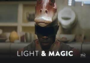 Light and Magic docuseries promotional image with the actor playing Jar Jar Binks on the cover