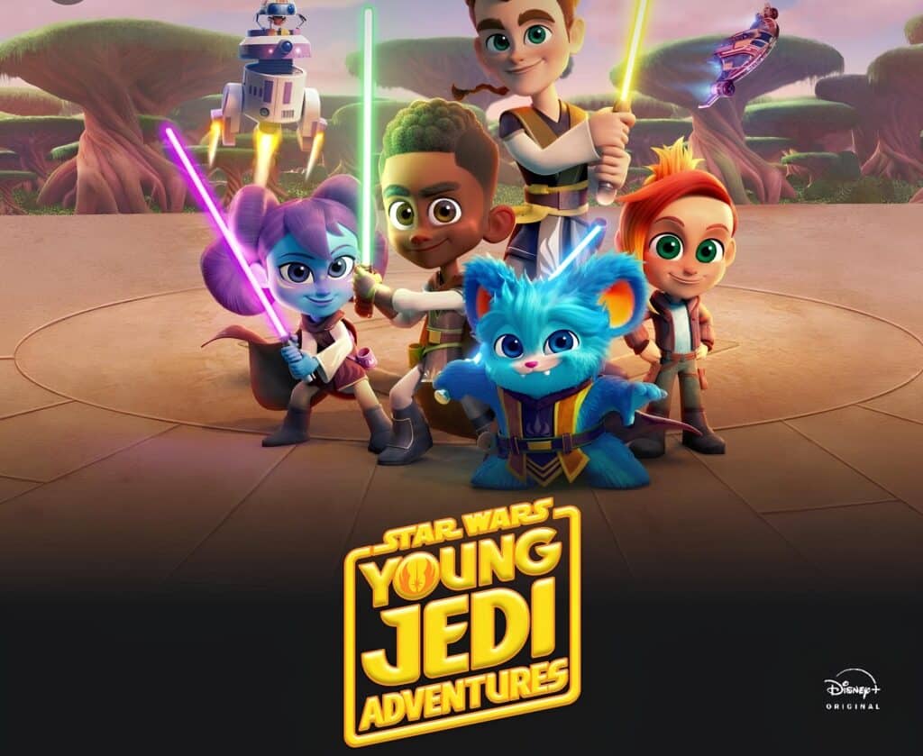Disney+ promotional image for young jedi adventures tv show