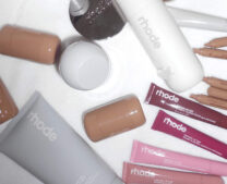 Hailey Bieber's skincare brand rhode product collection screenshotted from rhode instagram