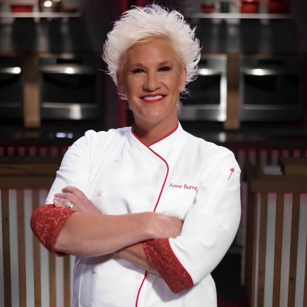 screenshotted image of Anne Burrell from Food Network instagram tribute