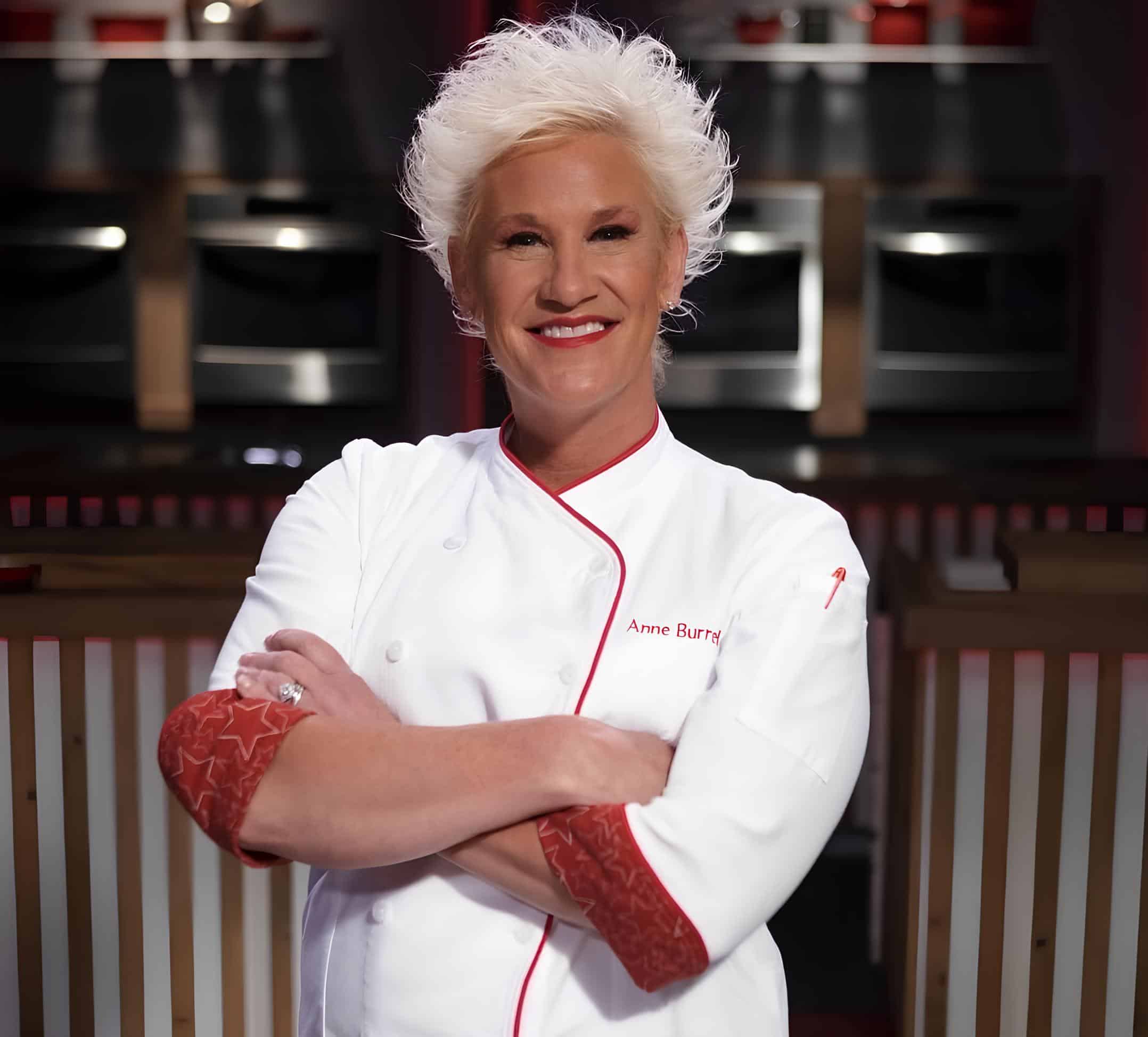 screenshotted image of Anne Burrell from Food Network instagram tribute