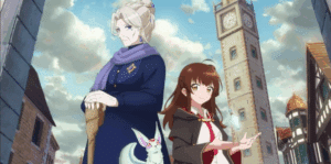An older woman and a young girl, from the Once Upon a Witch's Death anime.