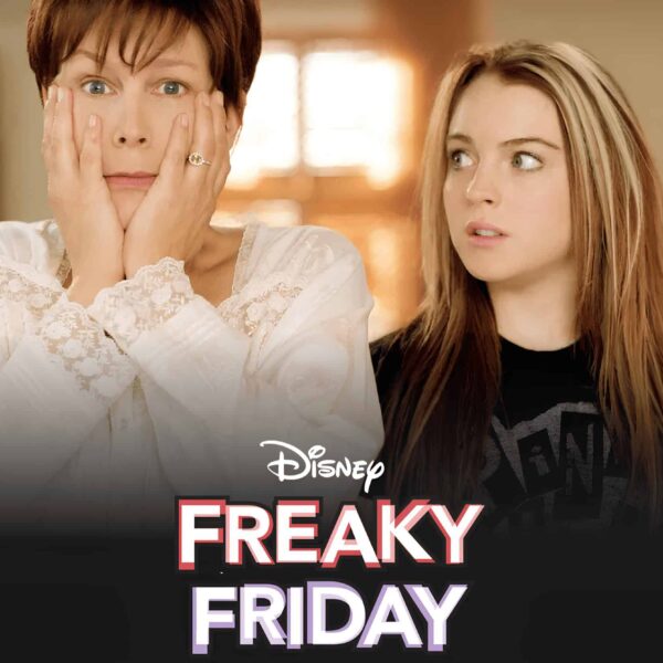 screenshotted promotional image from Disney+ for the 2003 movie Freaky Friday