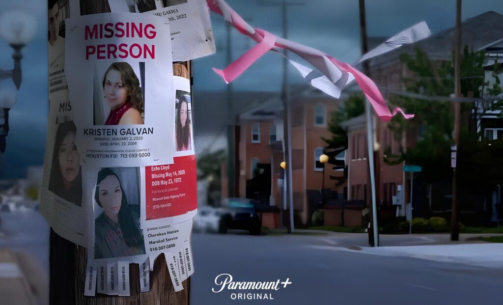 Never Seen Again True Crime series promotional image from paramount plus