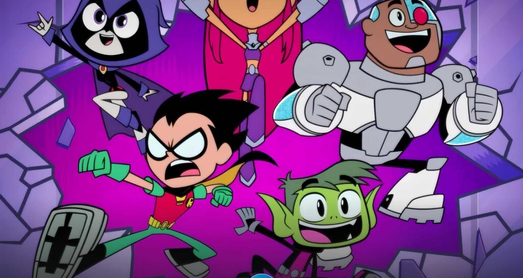 promotional image for Hulu series Teen Titans Go available on Disney+ with bundle 