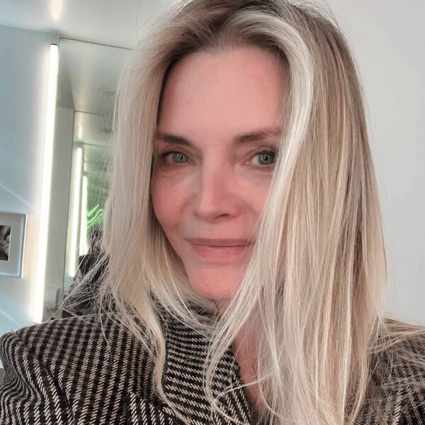 screenshotted image of actress Michelle Pfeiffer from her instagram for minimalist skincare routine