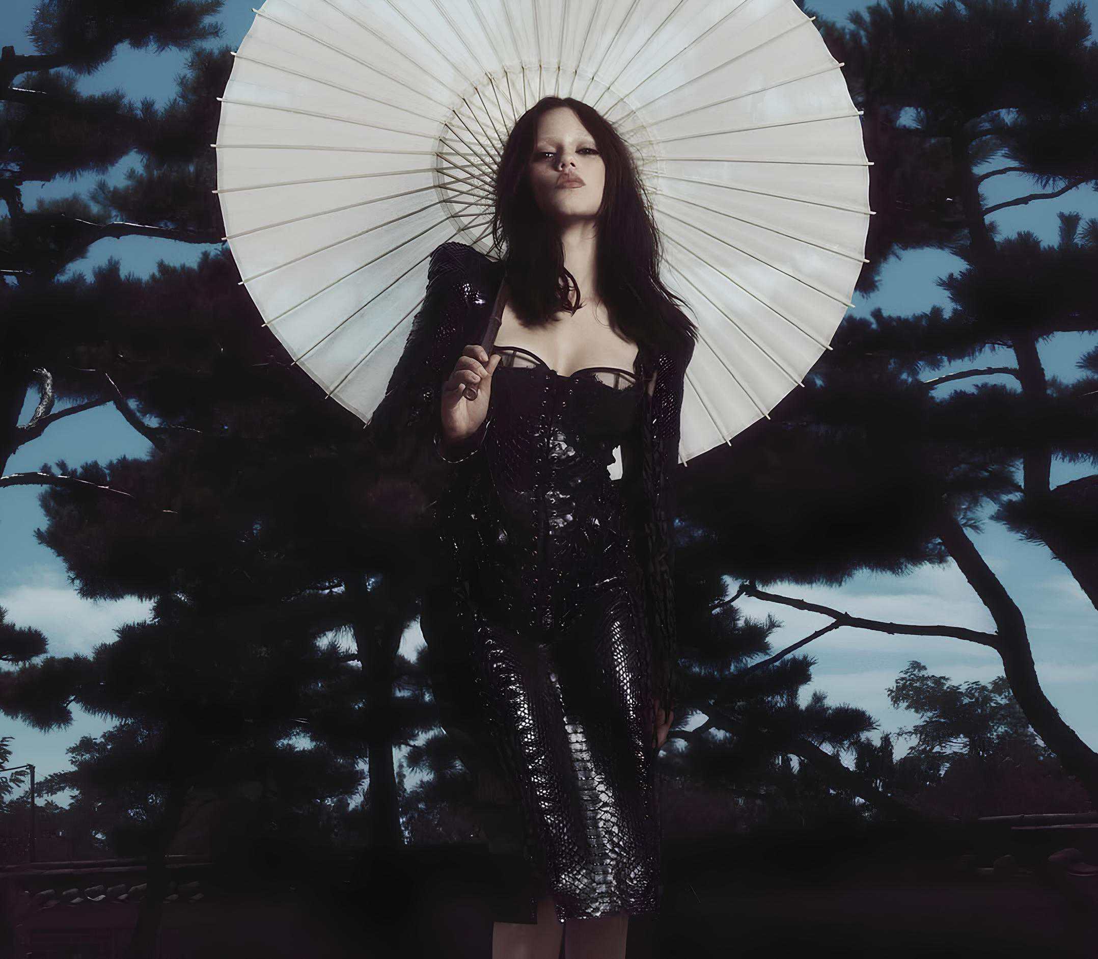 Jenna Ortega in her new signature Boho Goth style