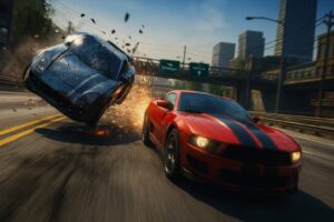 Criterion. A dangerous racing scene inspired by Burnout