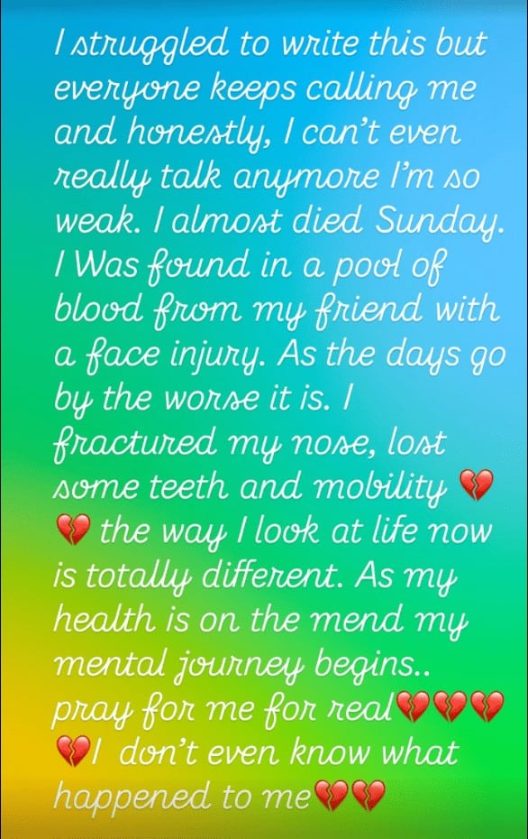 Tamar Braxton Instagram Message