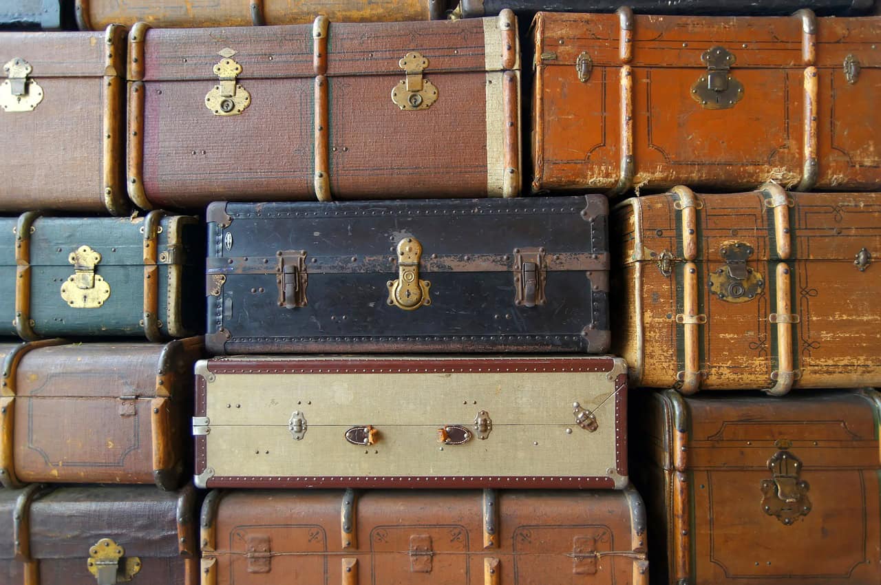 heap, suitcases, old, retro, luggage, luggage, luggage, luggage, luggage, luggage