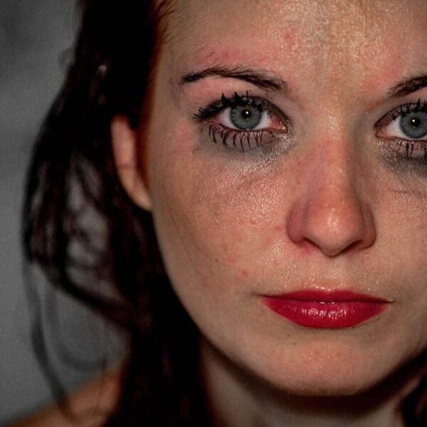 woman, depression, face, smudged makeup, eyes, sad, alone, depressed, lonely, grief, pain, sadness, sad girl, unhappy, girl, female, person, young, portrait. Grunge makeup