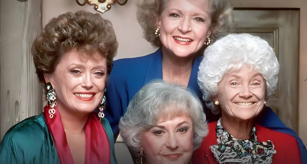 promotional image for the tv series The Golden Girls available on Disney+ with the Hulu bundle 