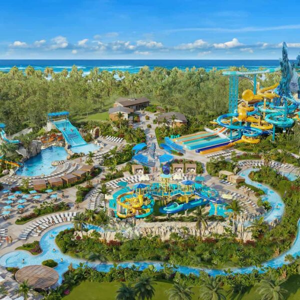 Great Stirrup Cay Great Tides Waterpark Aerial Rendering, Norwegian Cruise Line