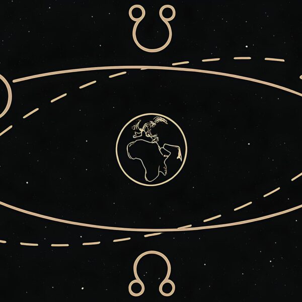 generated image depicting the north and south nodes in astrology