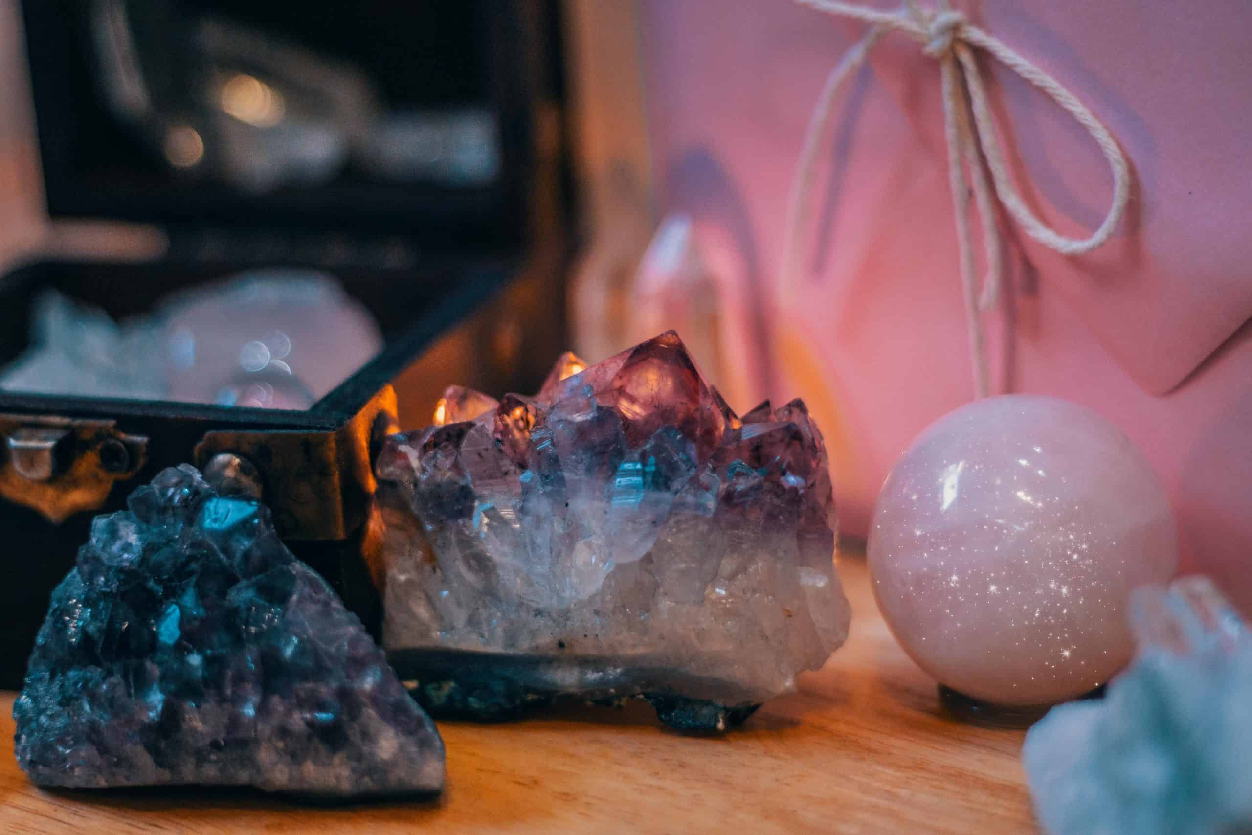 Vibrant collection of crystals and minerals showcasing natural beauty and sparkle. zodiac element, crystal,