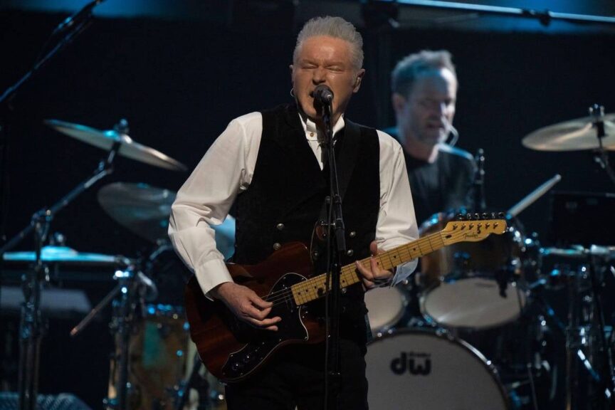 The Eagles performing live.