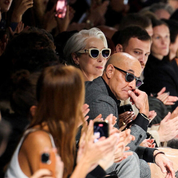 Meryl Streep as Miranda Preistley at the Dolce & Gabbana show at Milan fashion week. Photo courtesy: Claudia Greco/Reuters via Facebook