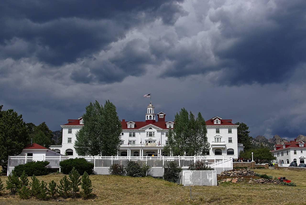 estes park's stanley hotel, mountain, hotel, dark, sky, clouds, weather, stanley, estes, park, colorado, mountains, nature, landscape, summer, travel, building, trees, historic, blue park, blue hotel, stanley, stanley, stanley, stanley, stanley, colorado, colorado, colorado