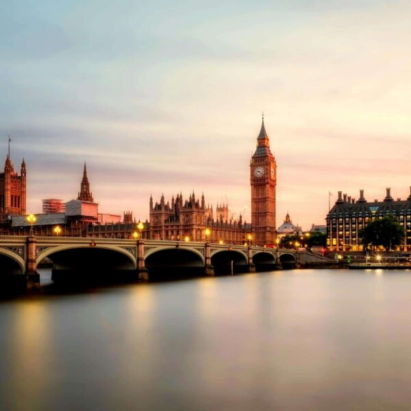 This is a sunset photograph of London. London Fashion Week can be a source of exciting outfit ideas.