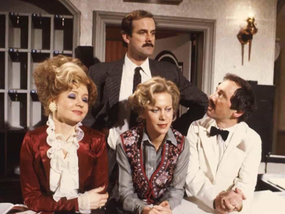Prunella Scales, John Cleese, Connie Booth, Andrew Sachs, Fawlty Towers