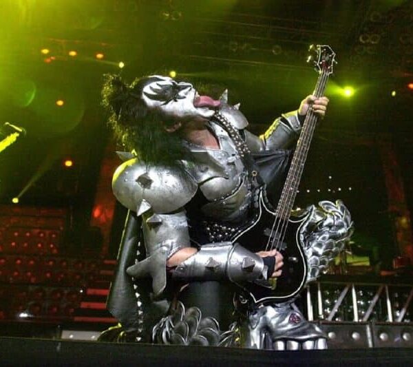 Gene Simmons of KISS on stage.