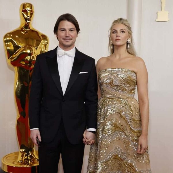 Josh Hartnett, pictured at the 2024 Oscars with his wife Tamsin Egerton, is filming a new Netflix series in Canada.